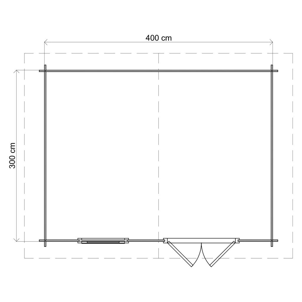 Massives Blockhaus 400x300 cm Bausatz zur Eigenmontage f�r Ihr Gartenprojekt - Gartenhaus Kjell