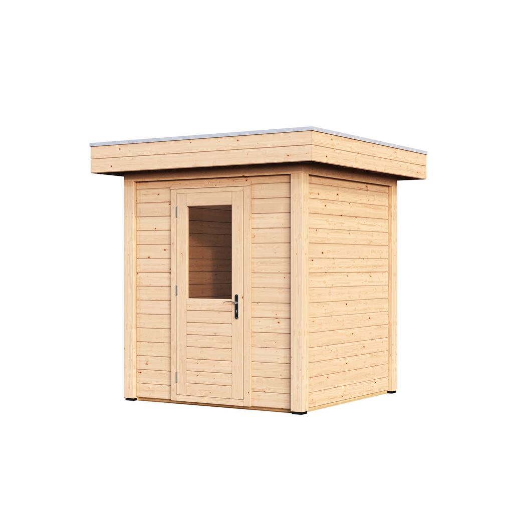 Exklusives Premium Gartenhaus aus Holz 200x200cm zur Selbstmontage - Gartenhaus Domo