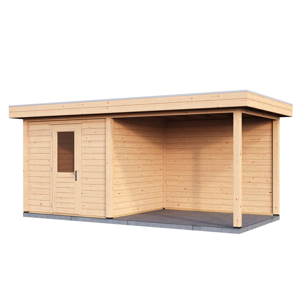 Traumhaftes Premium Gartenhaus aus Holz 250x250cm zur Selbstmontage - Gartenhaus Celis