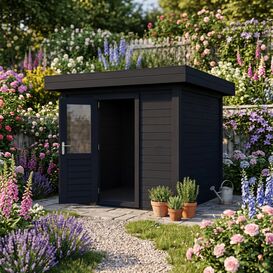Hochqualitative Gartenlaube aus Holz 250x250cm -...