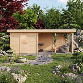 Exzellentes Premium Gartenhaus aus Holz 300x300cm mit...