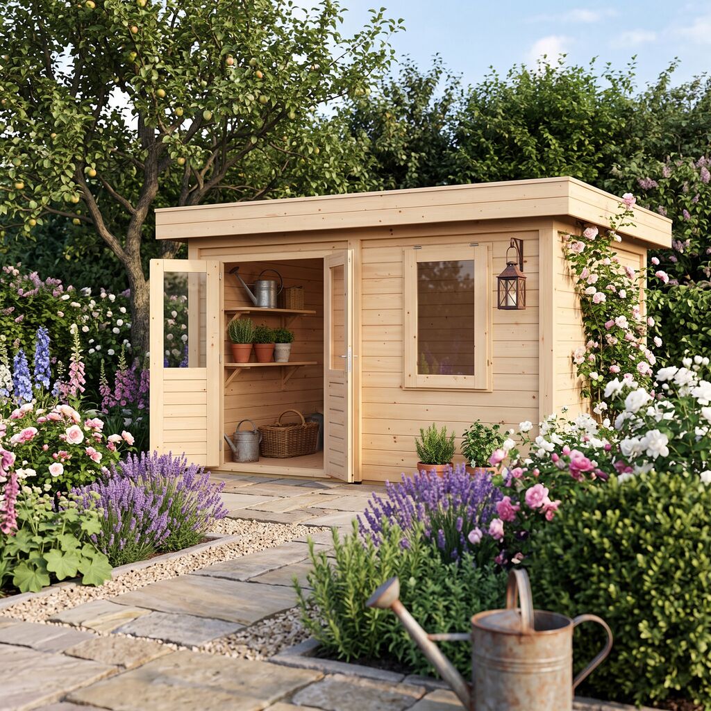 Ultimatives Premium Holz-Gartenhaus 388x300cm zur Selbstmontage - Gartenhaus Loris
