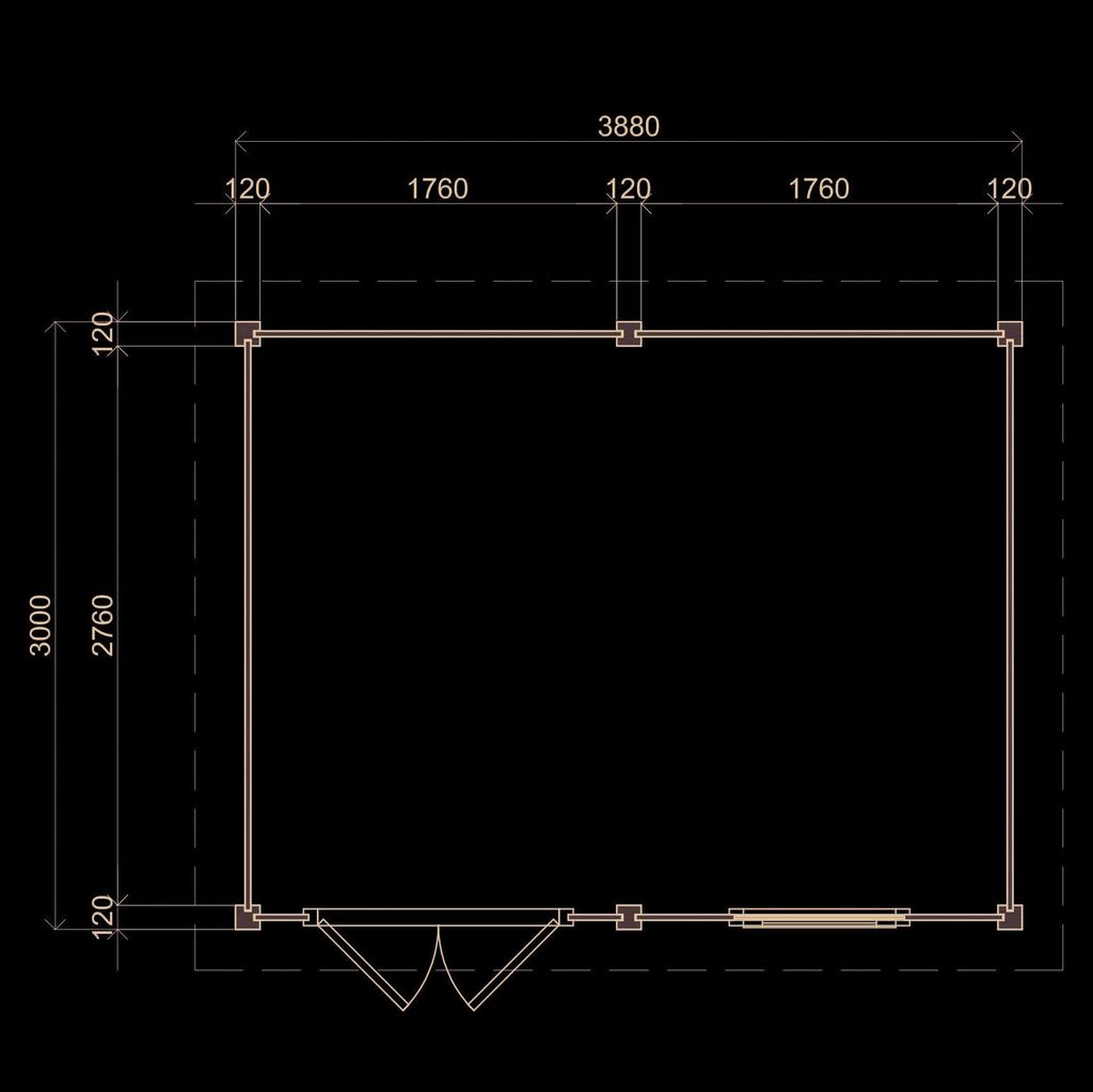 Ultimatives Premium Holz-Gartenhaus 388x300cm zur Selbstmontage - Gartenhaus Loris