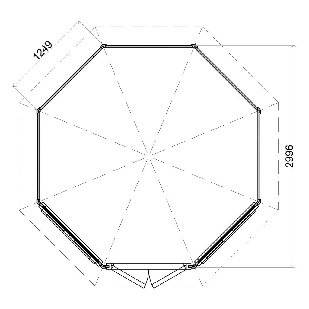 Modernes Premium Pavillon-Gartenhaus �300cm f�r zuhause zur Selbstmontage - Gartenhaus Ophelia