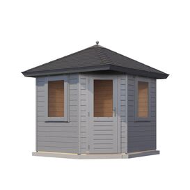 Elegantes Premium Holz-Gartenhaus 240x240cm im zeitlosen...