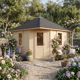 Traumhaftes Premium Holzhaus 360x360cm f�r den Garten -...