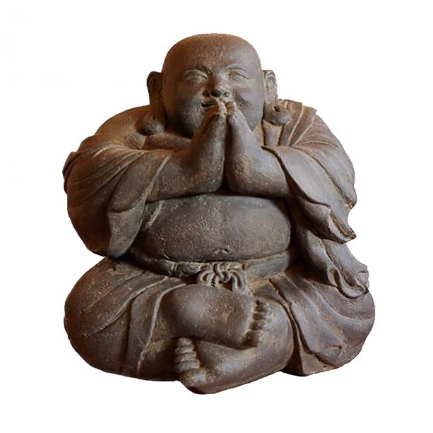 Kunstvoller Lachender Buddha aus Stein