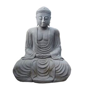 Japan Buddha Sitzend Unikat aus Naturstein Handarbeit -...