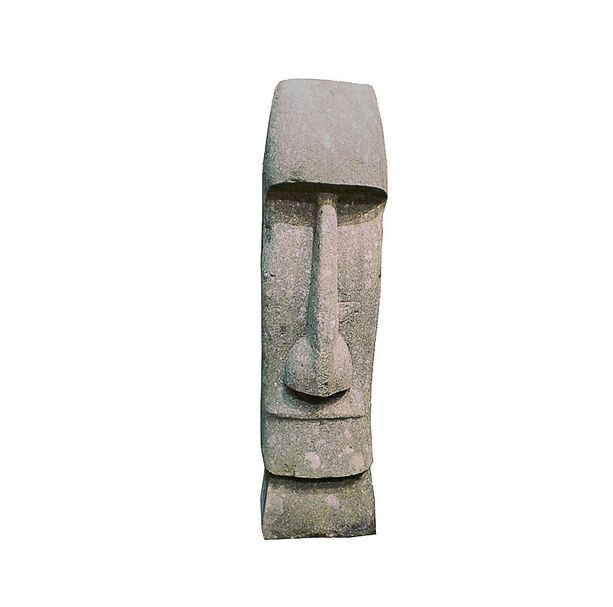 Osterinsel Tiki Kopf Moai Skulptur Naturstein Unikat - Pöwhiri