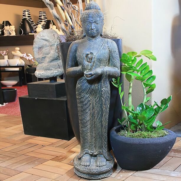 Groe Buddha Steinfigur fr den Garten - Tahankara