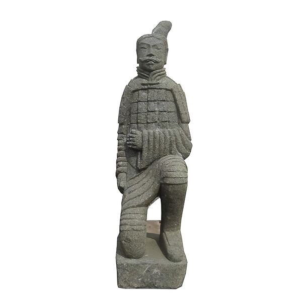 Unikat Steinfigur Asiatischer Krieger - Ashigaru