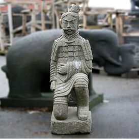 Unikat Steinfigur Asiatischer Krieger - Ashigaru