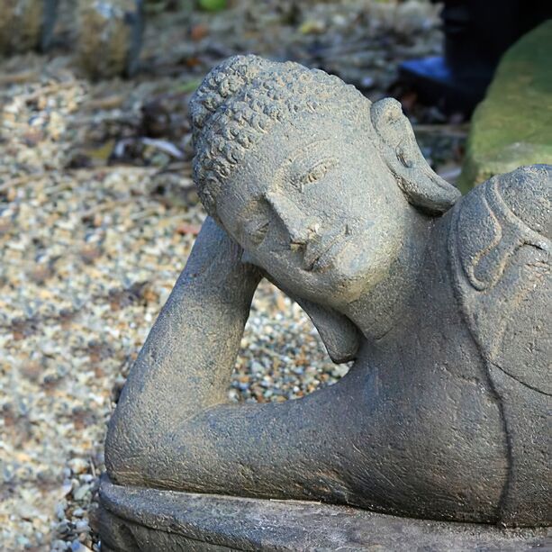 Auergewhnlicher Liegender Budda aus Stein
