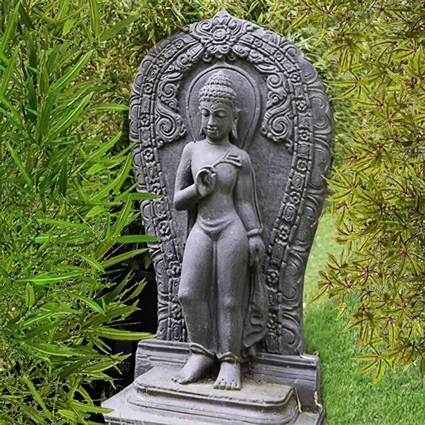 Groes Buddha Steinguss Wandrelief - Gunjala