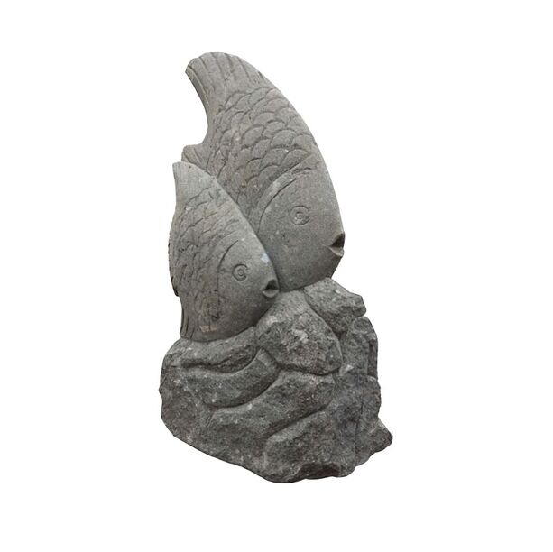 Fisch Skulptur aus Naturstein - Piscarion