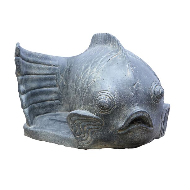 Fisch Steinfigur als Wasserspiel - Junko