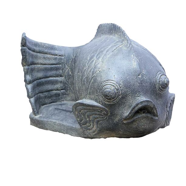 Fisch Steinfigur als Wasserspiel - Junko