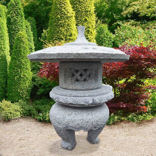 Japanische Steinlaterne Granit - Ikoma