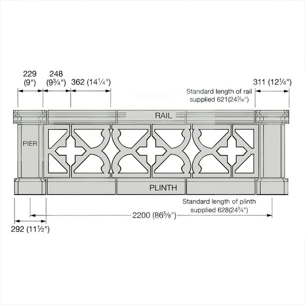 Balustrade Gelnder aus Steinguss - Barandilla