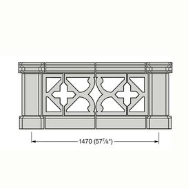 Gelnder Steinguss Brstung Balustrade - Geruna